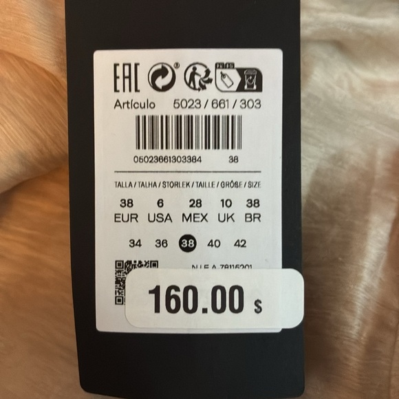 NWT. Massimo Dutti Golden Linen Blend Flowing Trousers with Darts. Size 6. - Picture 13 of 13